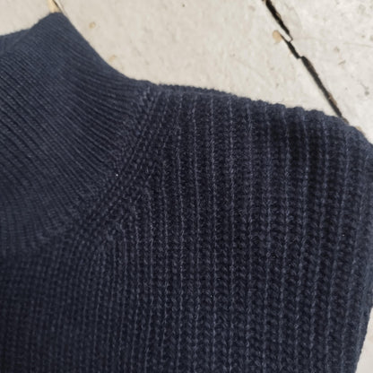Sweater med lynlås, Halsnæs Navy blue