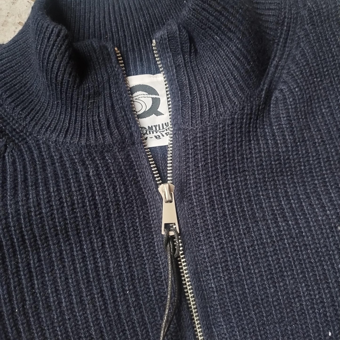 Sweater med lynlås, Halsnæs Navy blue